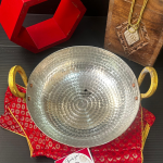 Best Quality Hammered Pital / Brass Kadai Kadhai (Handle) with  Kalai (Tin Lining) -KB001 / A