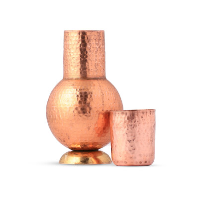 Copper Water Pitcher / Bedroom Water Bottle / Surai - KB204