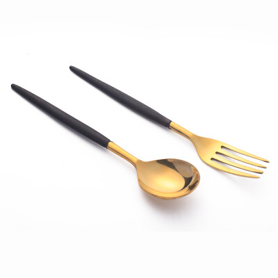 Best Quality Brass Cutlery Set of 2 (Black) - KB037
