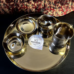 Bronze or Kansa Heavy Thali / Dinner Set Prince (Matt) Product Code – KB517