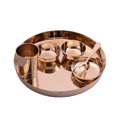 Bronze / Kansa / Kasya Thali Set / Dinner Set (Glossy) - KB500
